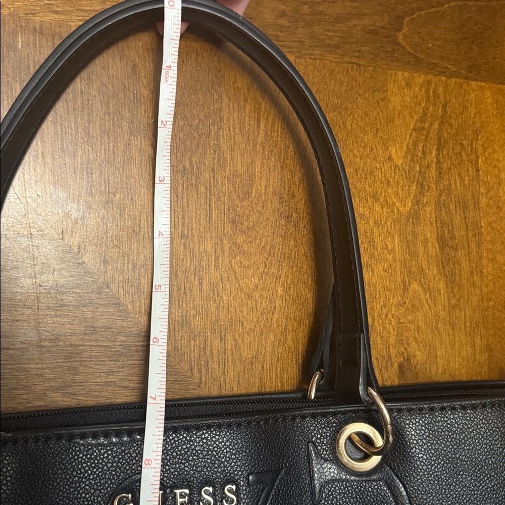 GUESS Black Embossed Logo Tote - Picture 6 of 7